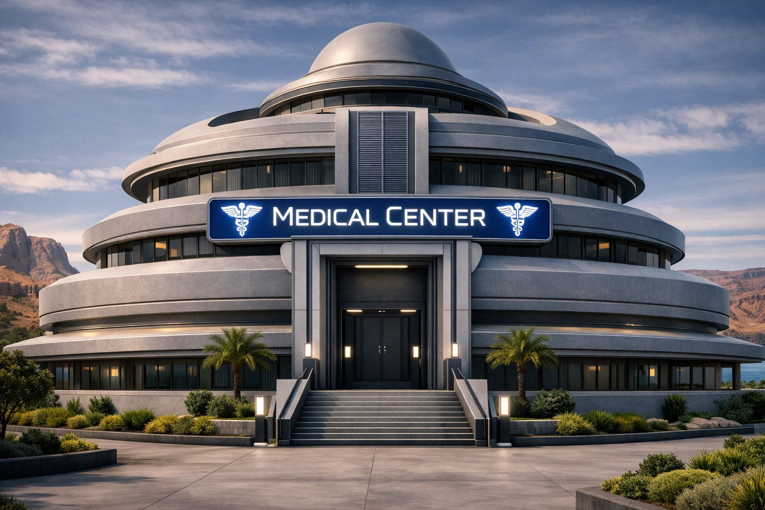 Medical Center exterior, one of the original five