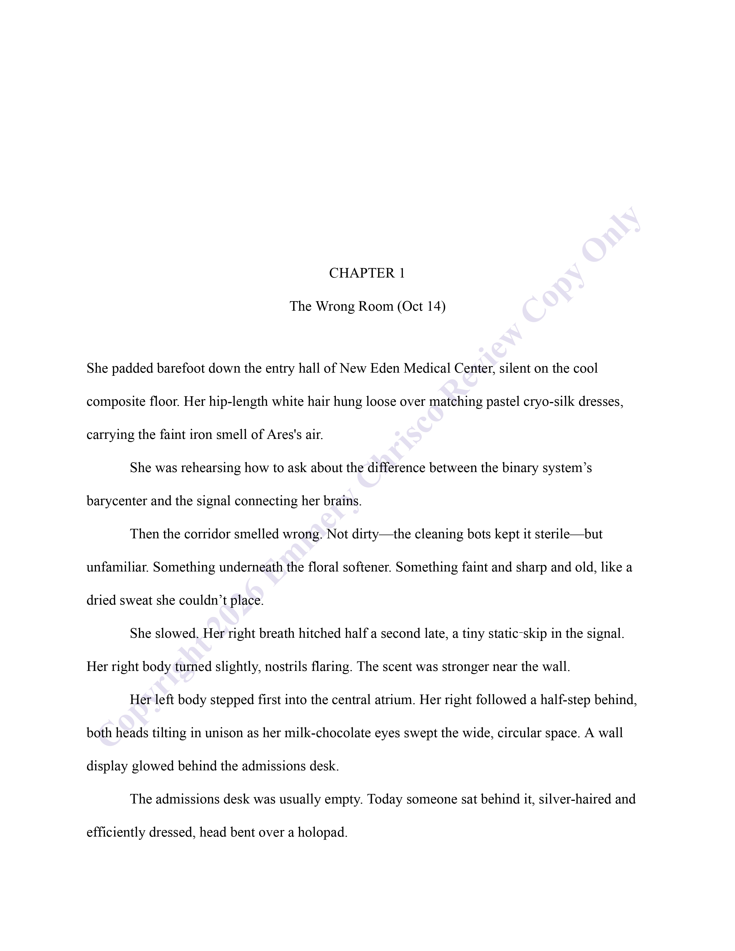 Page 1 narrative content